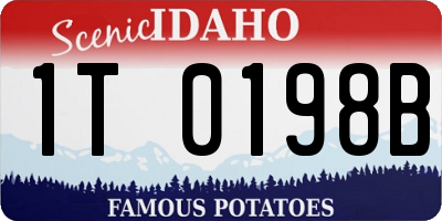 ID license plate 1T0198B