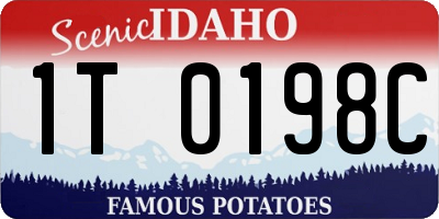 ID license plate 1T0198C