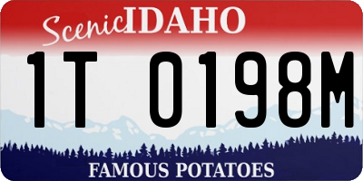 ID license plate 1T0198M