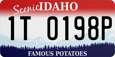 ID license plate 1T0198P