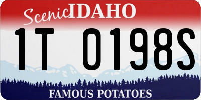 ID license plate 1T0198S