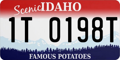 ID license plate 1T0198T