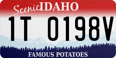 ID license plate 1T0198V