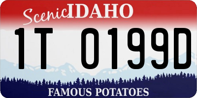 ID license plate 1T0199D