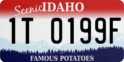 ID license plate 1T0199F