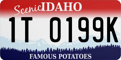 ID license plate 1T0199K