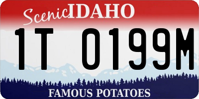 ID license plate 1T0199M