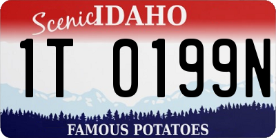ID license plate 1T0199N