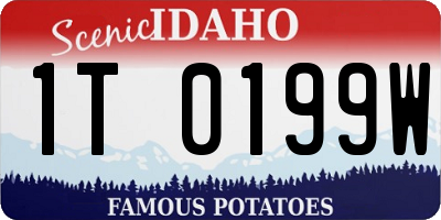 ID license plate 1T0199W