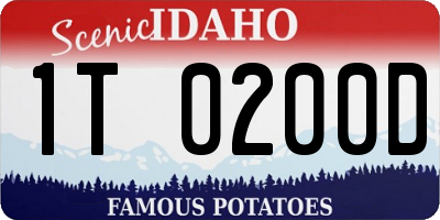 ID license plate 1T0200D