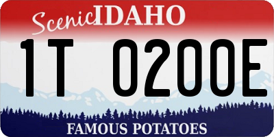ID license plate 1T0200E