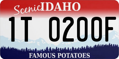 ID license plate 1T0200F