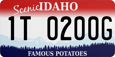 ID license plate 1T0200G