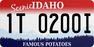 ID license plate 1T0200I