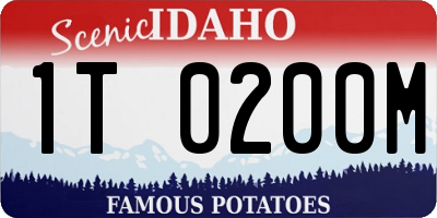 ID license plate 1T0200M