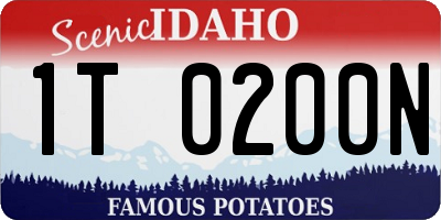 ID license plate 1T0200N
