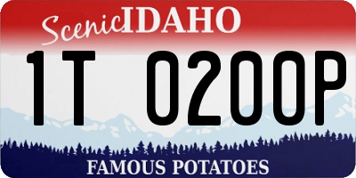 ID license plate 1T0200P