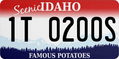 ID license plate 1T0200S