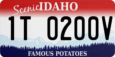 ID license plate 1T0200V