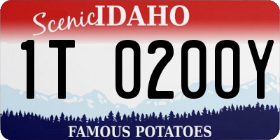 ID license plate 1T0200Y