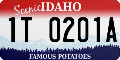 ID license plate 1T0201A