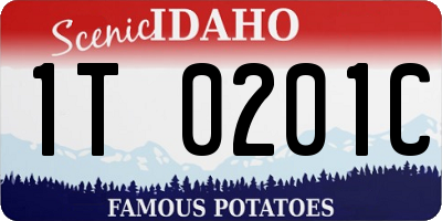 ID license plate 1T0201C