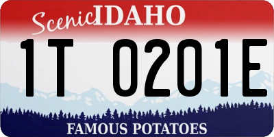 ID license plate 1T0201E