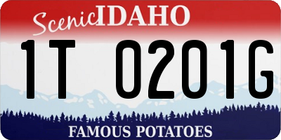 ID license plate 1T0201G