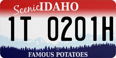 ID license plate 1T0201H