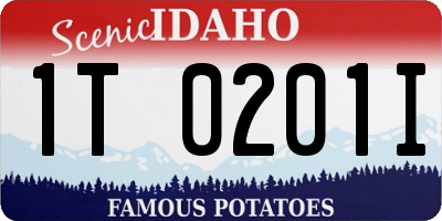 ID license plate 1T0201I