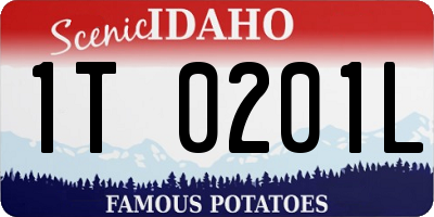 ID license plate 1T0201L