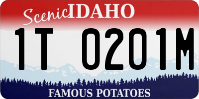 ID license plate 1T0201M