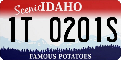 ID license plate 1T0201S