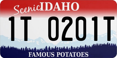 ID license plate 1T0201T