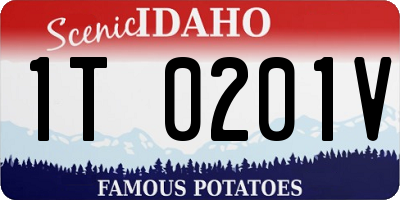 ID license plate 1T0201V