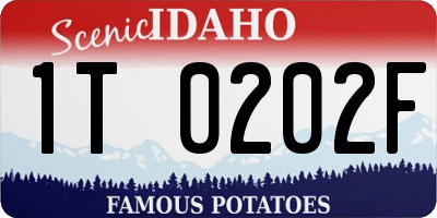 ID license plate 1T0202F