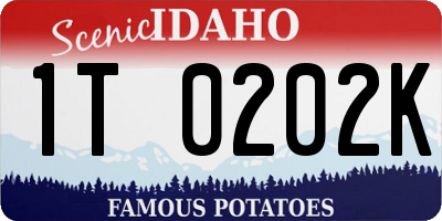 ID license plate 1T0202K