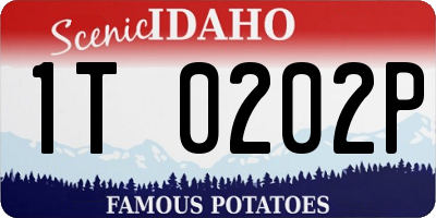 ID license plate 1T0202P