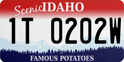 ID license plate 1T0202W
