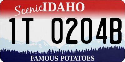 ID license plate 1T0204B