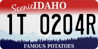 ID license plate 1T0204R