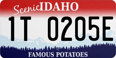ID license plate 1T0205E