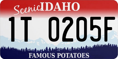 ID license plate 1T0205F