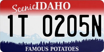 ID license plate 1T0205N