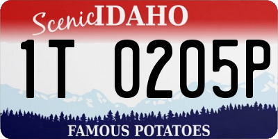 ID license plate 1T0205P