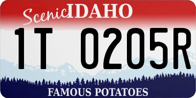 ID license plate 1T0205R
