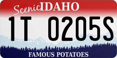 ID license plate 1T0205S