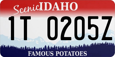 ID license plate 1T0205Z