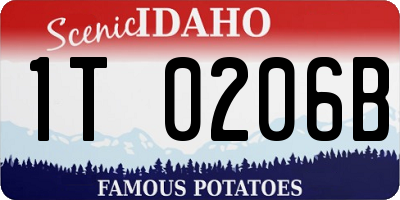 ID license plate 1T0206B