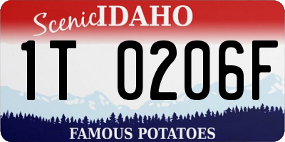 ID license plate 1T0206F